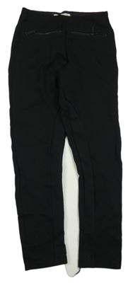 Černé tregíny se zipy Zara