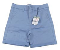 Nové - Modré plátěné chino kraťasy Denim Co. 