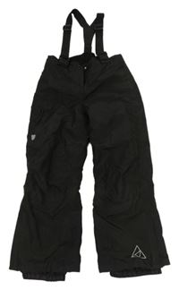 Černé šusťákové oteplovačky s kšandami Crivit