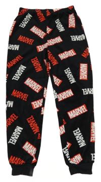 Černé plyšové pyžamové kalhoty Marvel