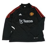 Černá fotbalová funkční mikina - Manchester United Adidas