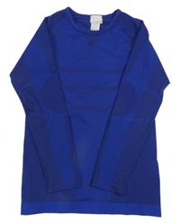 Safírové funkční triko se vzorem 