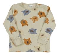 Smetanové pyžamové triko s medvídky ZARA