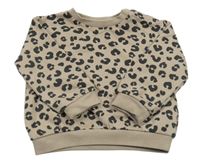 Pudrovo-černá leopardí mikina M&S