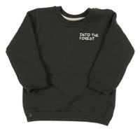 Tmavošedá prošívaná mikina s nápisem Ergee