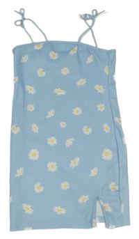 Světlemodré šaty s kytičkami Shein