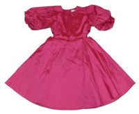 Fuchsiové slavnostní šaty s balonovými rukávy Lipsy London