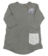 Nové - šedá tunika s kapsou 