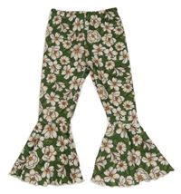 Zeleno-lososové květované hippie kalhoty Shein