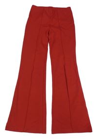 Červené flare kalhoty s puky H&M