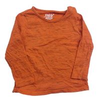 Oranžovo-šedé melírované triko F&F