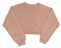 Světlerůžová crop mikina zn. H&M