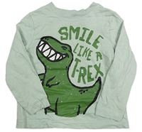 Světlezelené triko s dinosaurem zn. Tu