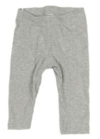 Šedé žebrované legíny H&M