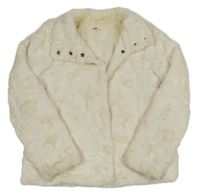 Smetanová kožešinová podšitá bunda H&M