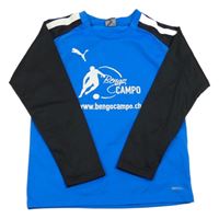 Modro-černé sportovní triko s potiskem Puma