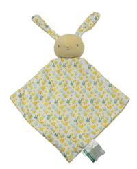 Béžovo-bílý plyšový usínáček se zajíčkem 