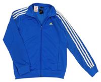 Modrá propínací sportovní mikina s logem Adidas