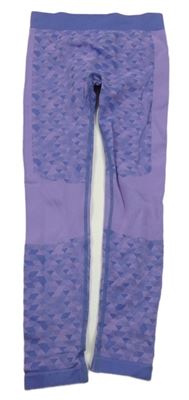 Fialové vzorované spodní funkční legíny Crane 