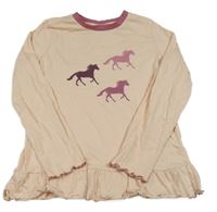 Světlerůžová tunika s koníky L&D