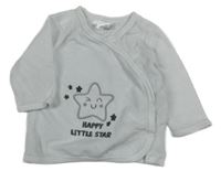 Bílá sametová propínací mikina s hvězdičkou Ergee