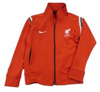 Červená fotbalová propínací mikina s výšivkou Nike