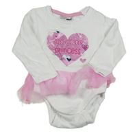 Bílé body se srdíčkem a volánkem Ergee 