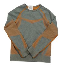 Šedo-oranžové vzorované spodní funkční triko Kuniboo 