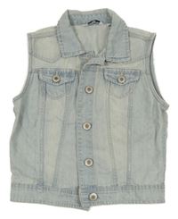 Světlemodrá riflová vesta New Look