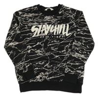Černo-bílá vzorovaná mikina s nápisem H&M