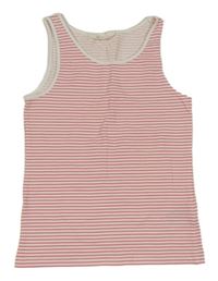 Bílo-růžový pruhovaný top H&M