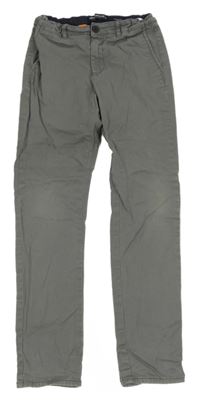 Šedé plátěné chino kalhoty Urban