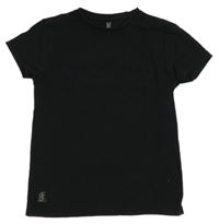 Černé tričko s 3D nápisem Blue Effect