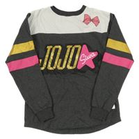 Šedo-bílá mikina s proužky Jojo Siwa Nickelodeon