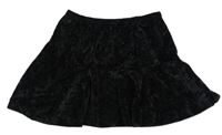 Černá sametová sukně 