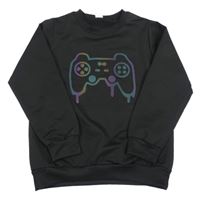 Černá mikina s ovladačem Shein