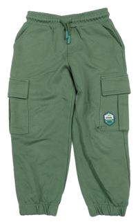 Zelené cargo tepláky s kapsami Leigh Tucker 