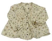 Smetanová halenka s kytičkami Next