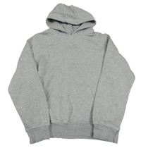 Šedá melírovaná mikina s logem a kapsou a kapucí ellesse