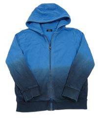 Modro-trmavomodrá propínací mikina s kapucí Next