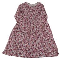 Starorůžové šaty s kytičkami H&M