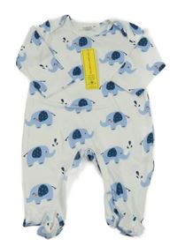 Nové - bílý overal se sloníky SHEIN