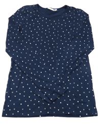 Tmavomodré triko se srdíčky Kids