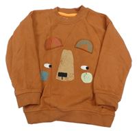 Medová mikina s medvídkem Nutmeg