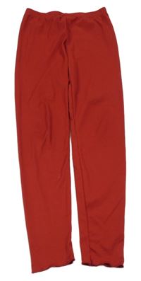 Červené žebrované legíny SHEIN