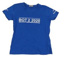 Cobaltově modré tričko s číslem 