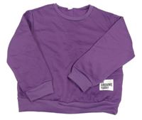 Purpurová teplá mikina s nášivkou SHEIN