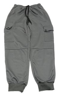 Tmavošedé cargo sportovní tepláky SHEIN