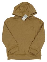 Nové - hnědá mikina s nápisem a kapsou a kapucí PRIMARK