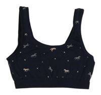 Tmavomodrá lambáda s koníky a srdíčky YIGGA